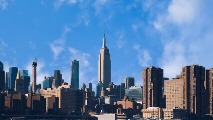 Empire State Building, New York city skyline - Powered by Adobe