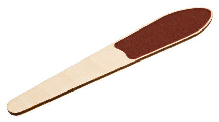 Pedicure nail file isolated on a transparent background. Completely in focus. Full depth of field. PNG.