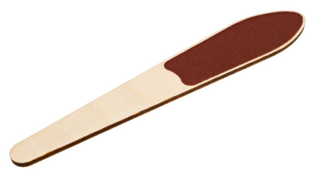 Pedicure nail file isolated on a transparent background. Completely in focus. Full depth of field. PNG.