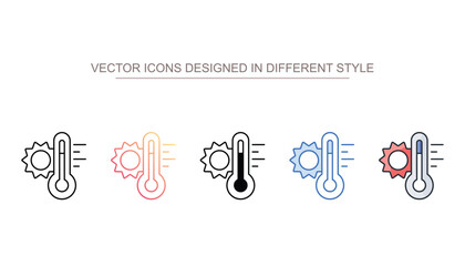 High Heat icon design with white background stock illustration