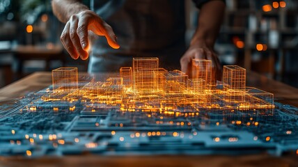 Interactive holographic architectural design session