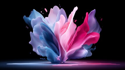 Vibrant Pink Blue Purple Paint Splash Abstract Background