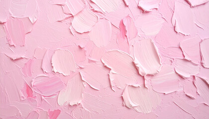 Abstract pink acrylic surface. Oil painting texture on canvas. Hand painted