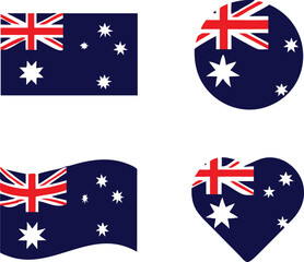 flags of Australia, vector icon Illustration
