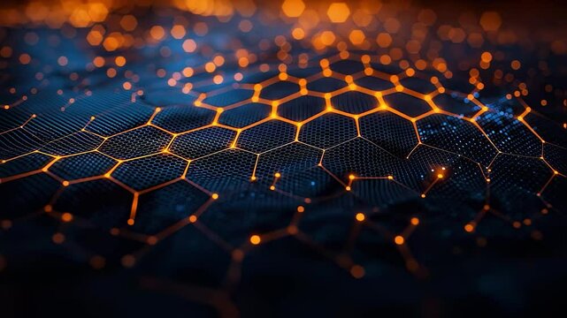 Honeycomb pattern, Abstract futuristic technology
