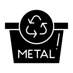 Metal Waste glyph icon