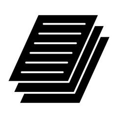 Paper Stack glyph icon