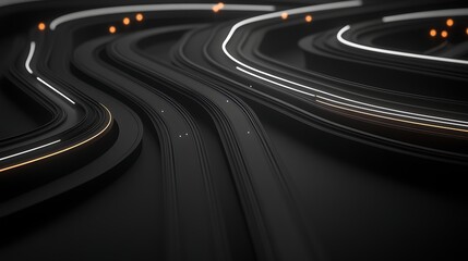 Abstract design of curved lines
