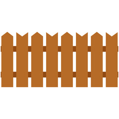 wooden fence isolated on white
