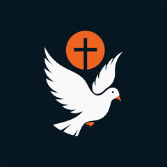 Dove and Cross Symbol