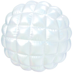 3d white pearl liquid shape, pastel iridescent fluid abstract form isolated render of geometric futuristic illustration