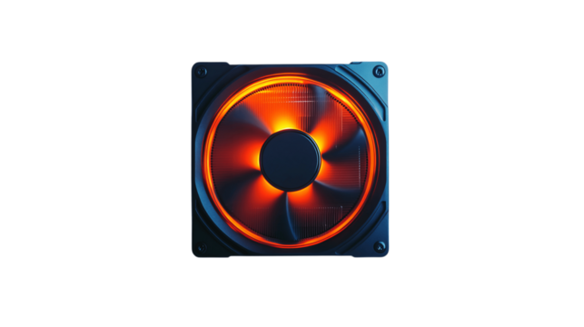 A high-resolution image of a single fan controller, centered in the frame, white background --ar 16:9