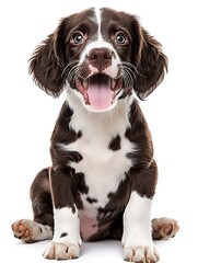 Adorable puppy, happy expression