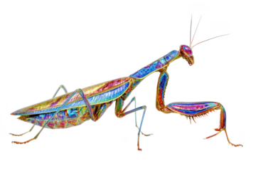 Vibrant Rainbow Mantis A Stunning Close-Up of Nature's Masterpiece
