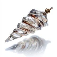 Ornate glass seashell ornament