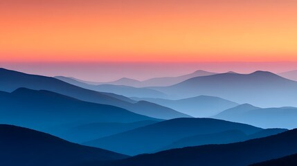Obraz premium Majestic mountain landscape at sunset with vibrant colors