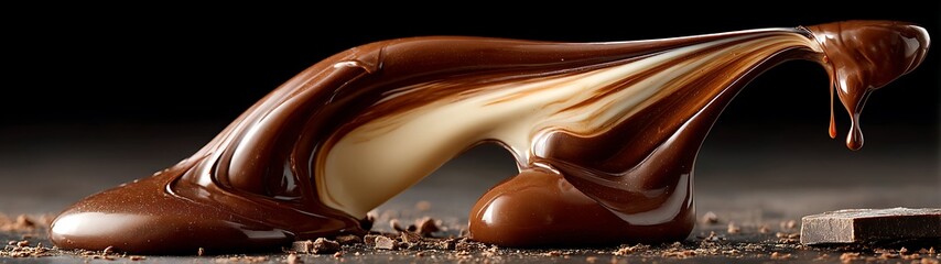 Melted Chocolate Flowing