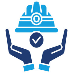 Safety Flat Blue Icon