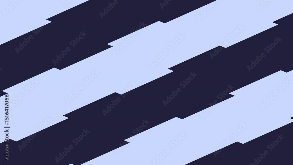 Poster abstract geometric pattern animation: blue and dark blue zigzag motion