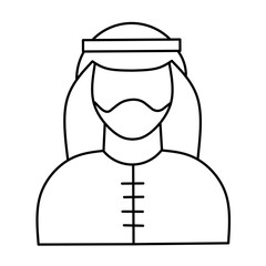 Saudi People Line Vector