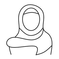 Saudi People Line Vector