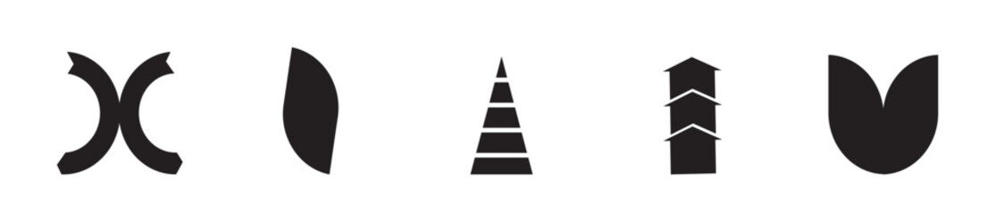 Assorted chart shapes icon, Vector Illustration