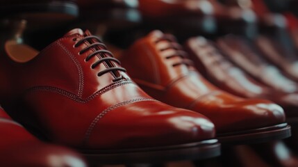 A stunning array of polished brown dress shoes, showcasing a blend of style and craftsmanship, perfect for formal occasions or professional settings to elevate your attire.