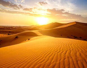 Golden desert sunset (1)