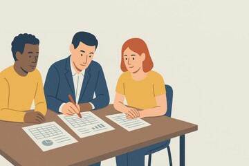 Business Meeting with Diverse Team Analyzing Data Charts and Conducting Strategy Discussion