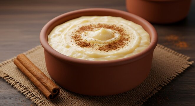 A picture of a delicious cural made with corn and a pinch of cinnamon powder on top.