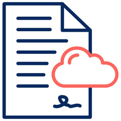 Cloud Contract Icon