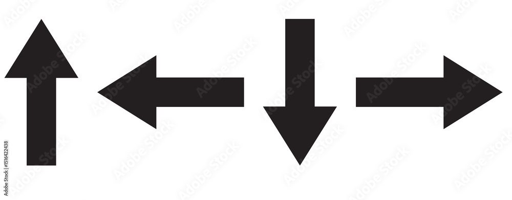 Poster corner up down arrow direction traffic signal. curved arrow navigation concept. arrow icon set on wh