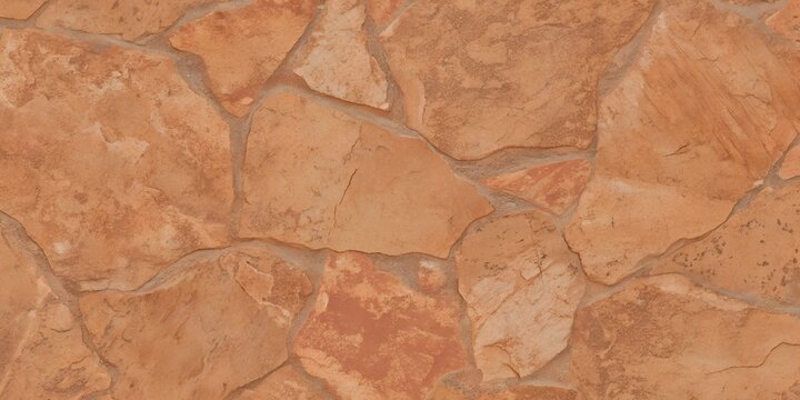 Terracotta Irregular Flagstone Wall Texture