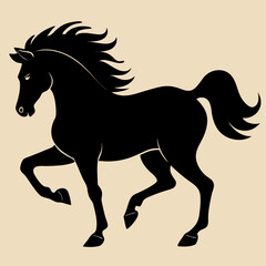 the silhouetted horse