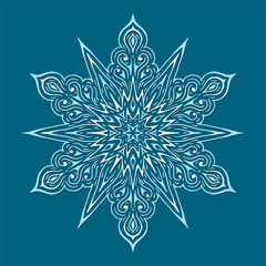 Snowflake. Decoration for New Year, Christmas and winter holidays. Vector illustration