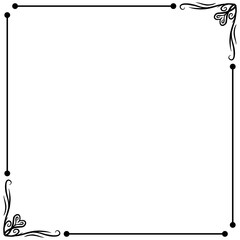 square frame with decorative corner hand-drawn