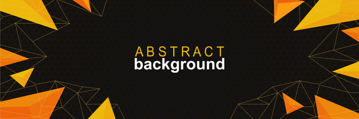 banner design with abstract geometric theme