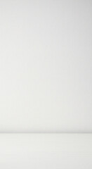 Blank White Wall and Table Background for Product Display or Mockup