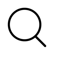magnifying glass on transparent background, search