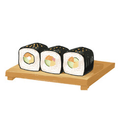 sushi on a plate