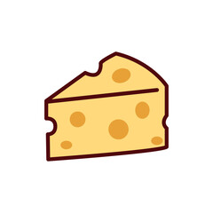 穴あきチーズ　線画