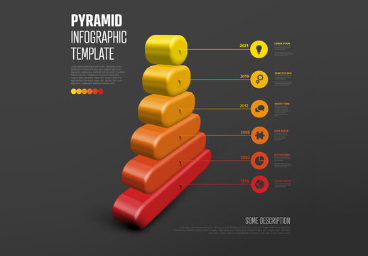 Pyramid Infographic Template with Layers for Data Visualization