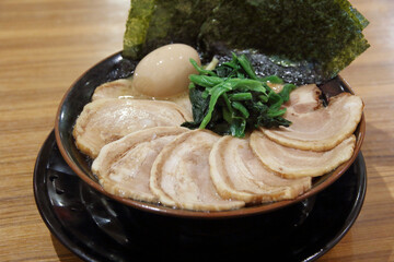 Real japanese tonkotsu in a small restaurant in Tokyo