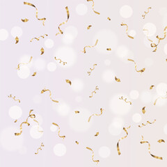 Vip card with colden ribbons