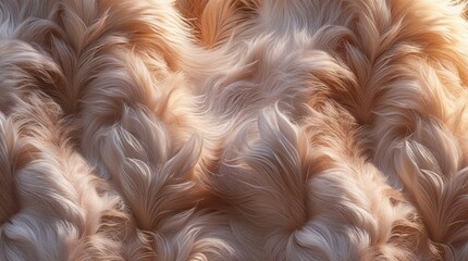 Soft wavy fur texture in warm pastel lighting