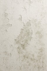 Fototapeta premium Close-up of peeling and weathered white wall with textured surface