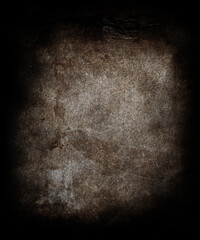Dark grunge brown background, obsolete scary texture, space for your design