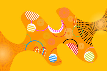 Abstract illustration design and geometric background with dynamic composition of shape seamless pattern for wallpaper and presentation banner template.