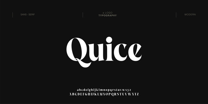 Quice minimal luxury font alphabet logo. Typography beauty fashion elegant minimalist serif italic fonts decorative wedding vintage retro logos. vector illustration