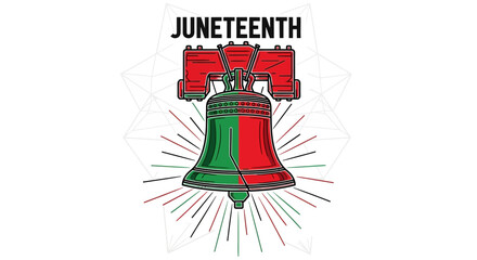Obraz premium Celebrating Juneteenth Liberty Bell, Freedom, and African American Heritage